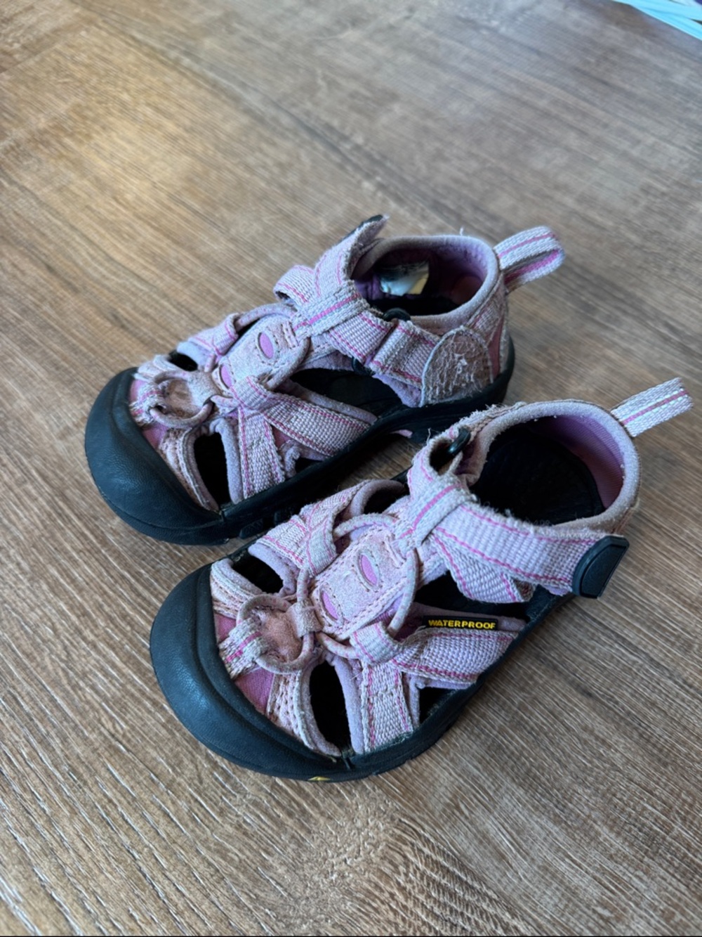 Keen Kids Pink and Black Closed-Toe Sandals
